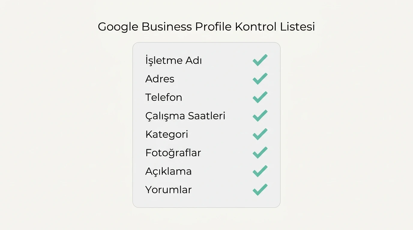 Google Business Profile Kontrol Listesi